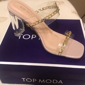 Mute color high heel